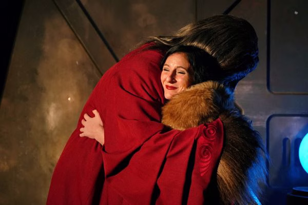 Chewbacca at Disney Jollywood Nights greeting guests in his Life Day robes