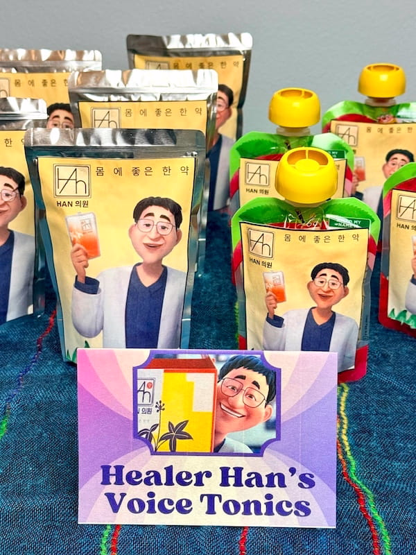 Healer Han's Voice Tonics for KPop Demon Hunters themed dinner