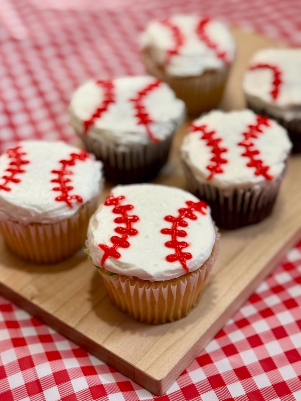 Baseball Cupcakes for Sandlot Snack Board