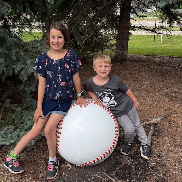 Kids after baseball practice
