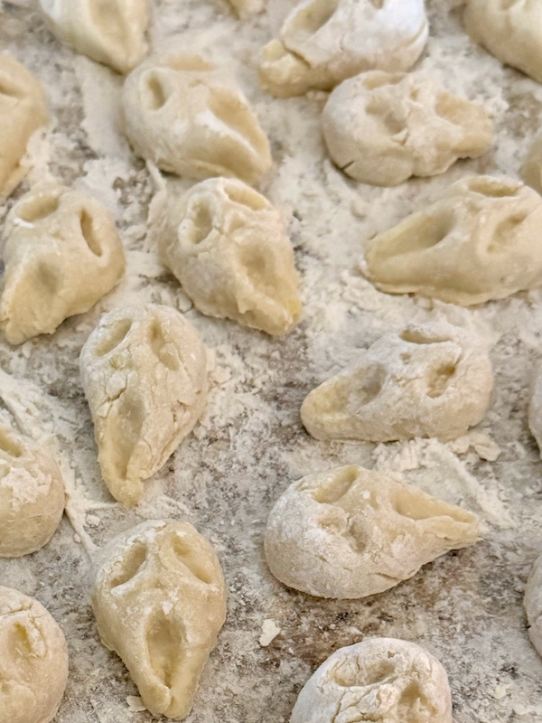 Close-up of ghostface gnocchi
