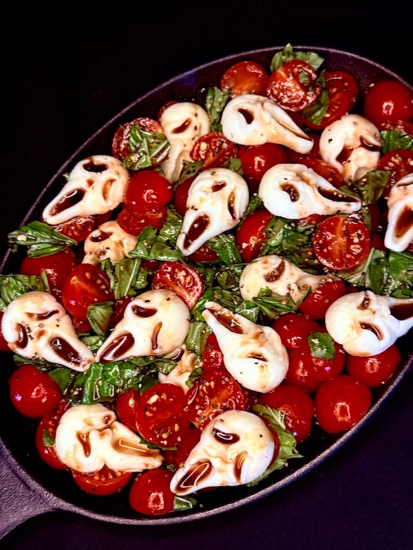 Killer Caprese Salad with Ghostfacer mozarella